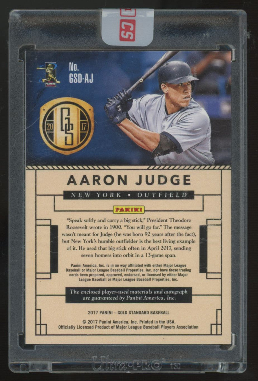 2017 Panini Gold Standard Aaron Judge RC Prime Patch Auto RPA /25 #GSD-AJ
