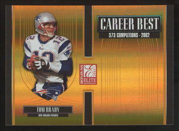 2005 Donruss Elite Tom Brady Career Best Gold /500 #CB-45