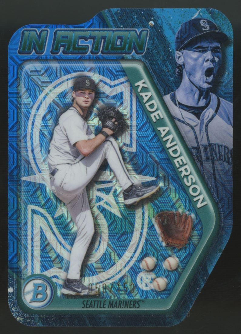 2025 Bowman Draft Mega Kade Anderson Blue Bowman In Action /150 #BIA-8
