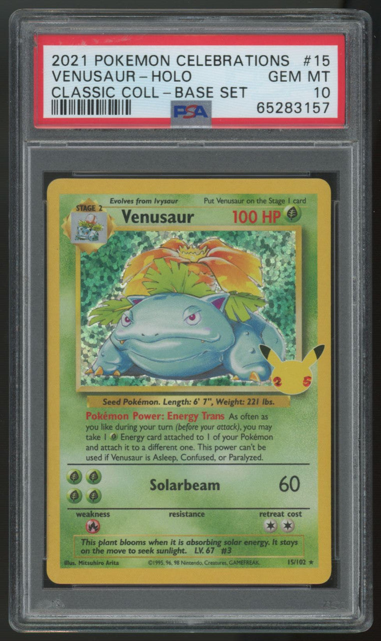 2021 Pokemon Venusaur Celebrations Classic Collection Holo #15 PSA 10 (B)