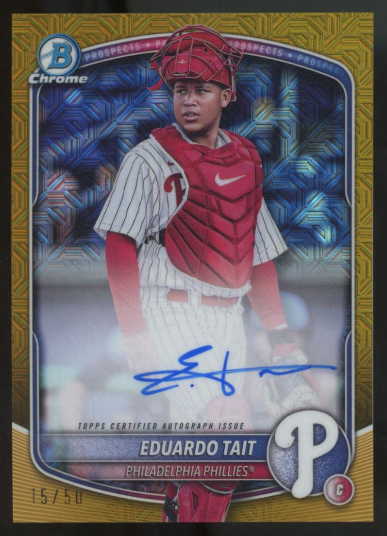 2025 Bowman Chrome Mega Eduardo Tait Gold Auto /50 #BMA-ET