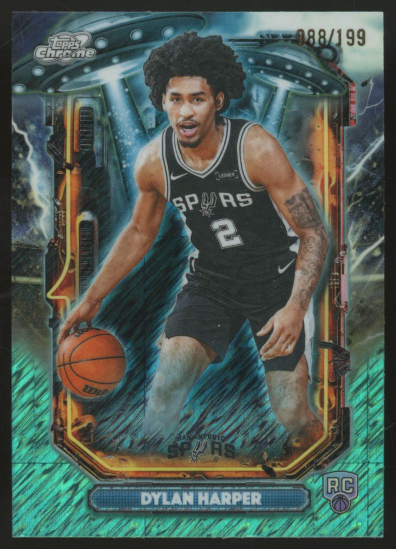 2025-26 Topps Chrome Cosmic Dylan Harper RC Extra Terrestrial Aqua Equinox /199