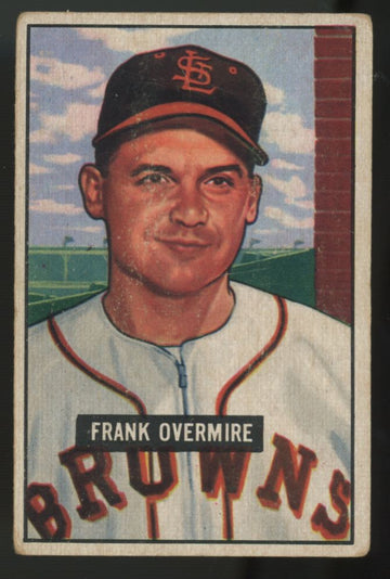 1951 Bowman Frank Overmire #280 VG-VG/EX