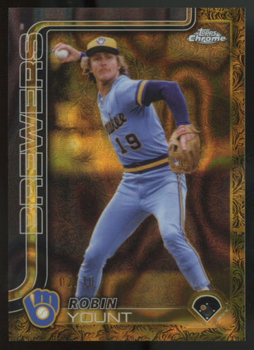 2025 Topps Chrome Gilded Collection Robin Yount Gold Lava /10 #56