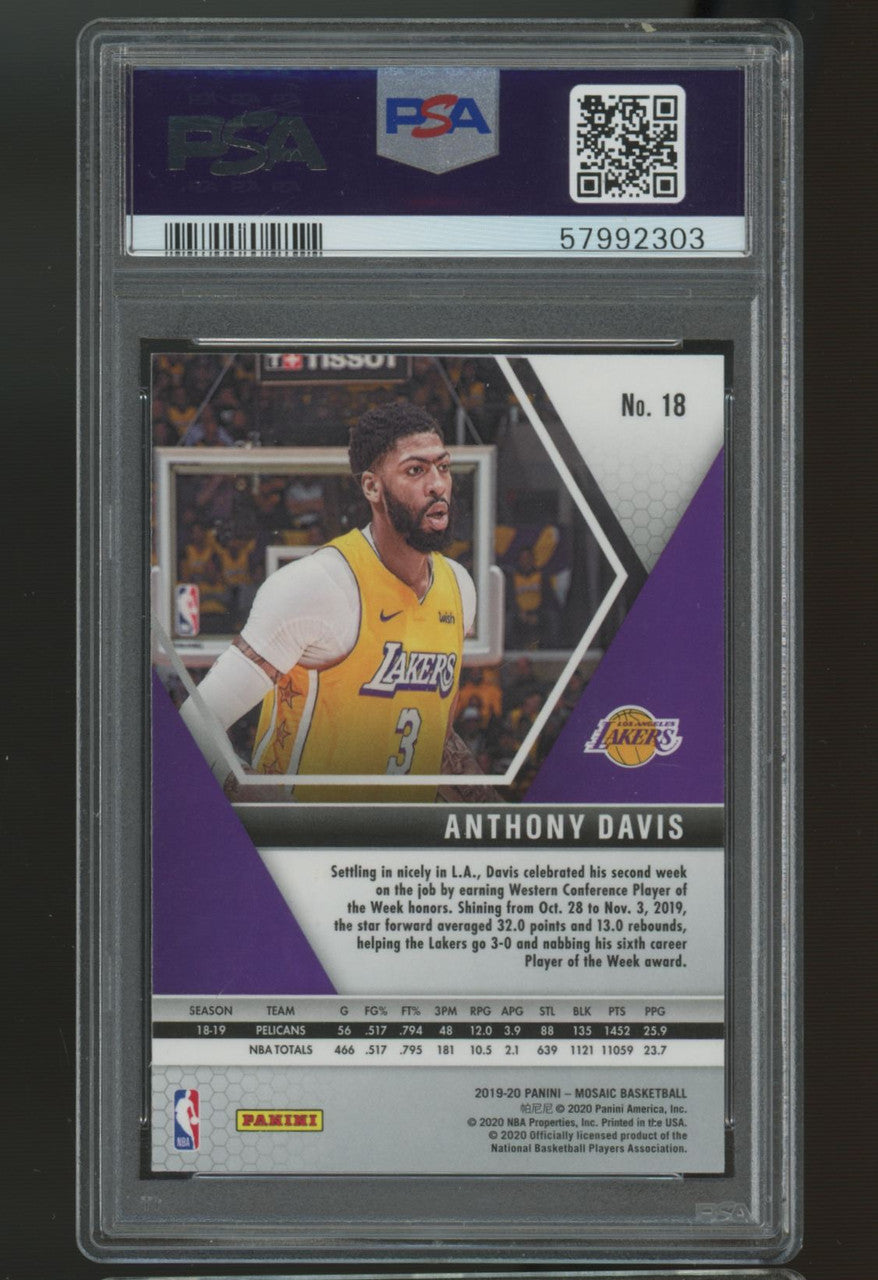 2019/20 Mosaic Anthony Davis #18 PSA 10