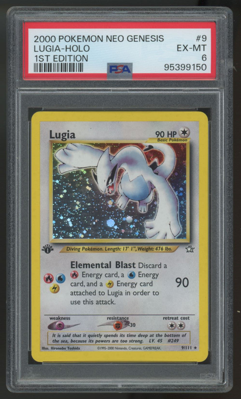 2000 Pokemon Lugia 1st Edition Neo Genesis Holo #9 PSA 6