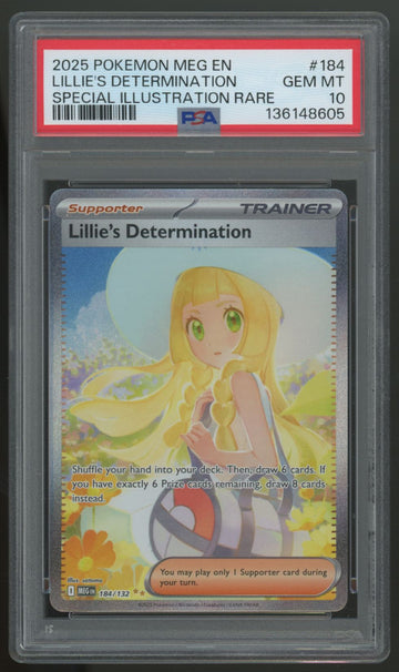 2025 Pokemon Lillie's Determination Mega Evolutions SIR #184 PSA 10