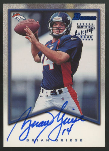 1998 Bowman Brian Griese RC Autograph Issue Auto #A3