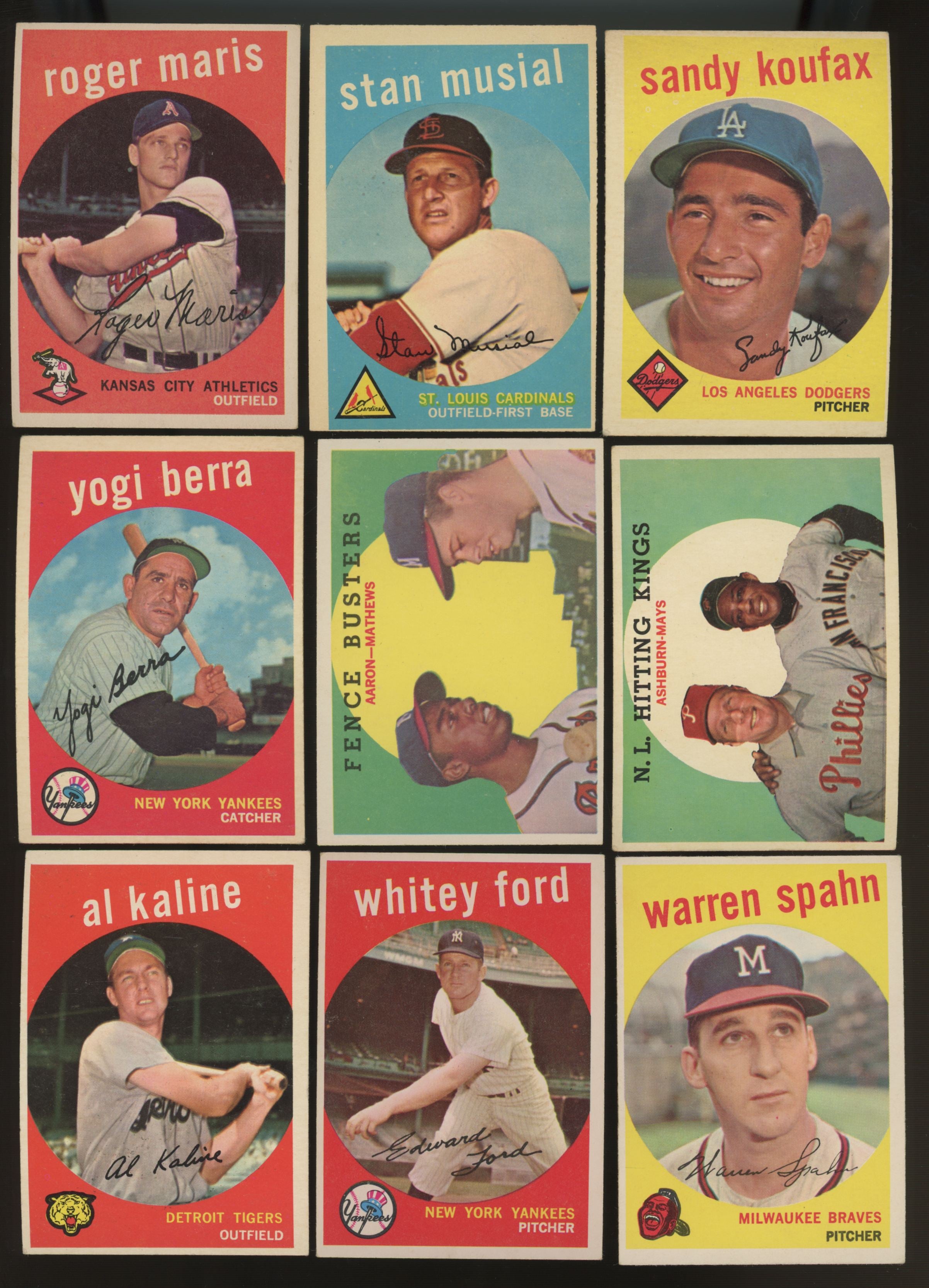 1959 Topps Baseball Complete Set (572) VG/EX-EX Includes 59 Variations