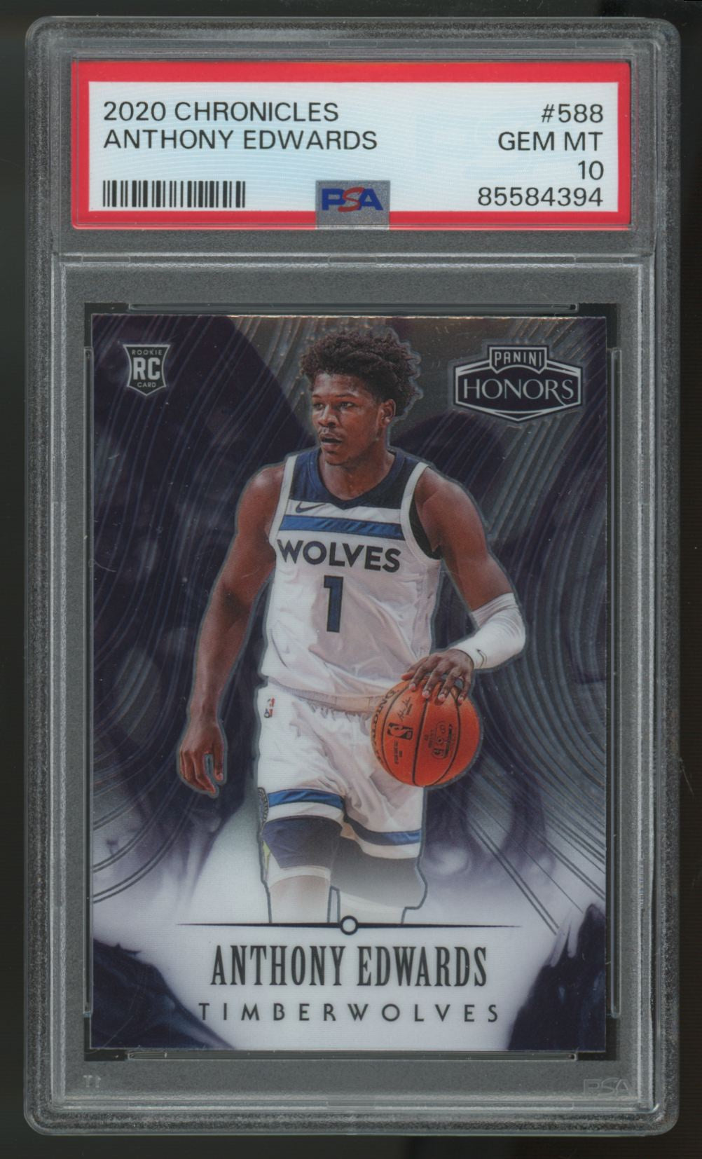 2020-21 Panini Chronicles Honors Anthony Edwards RC #588 PSA 10