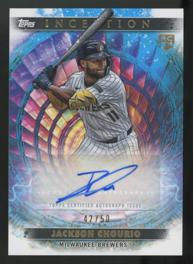 2024 Topps Inception Jackson Chourio RC Charged Particles Auto /50 #CPA-JC
