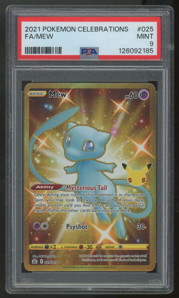 2021 Pokemon Mew Celebrations Full Art #025 PSA 9 (B)