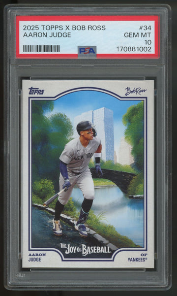 2025 Topps X Bob Ross Aaron Judge #34 PSA 10 *002
