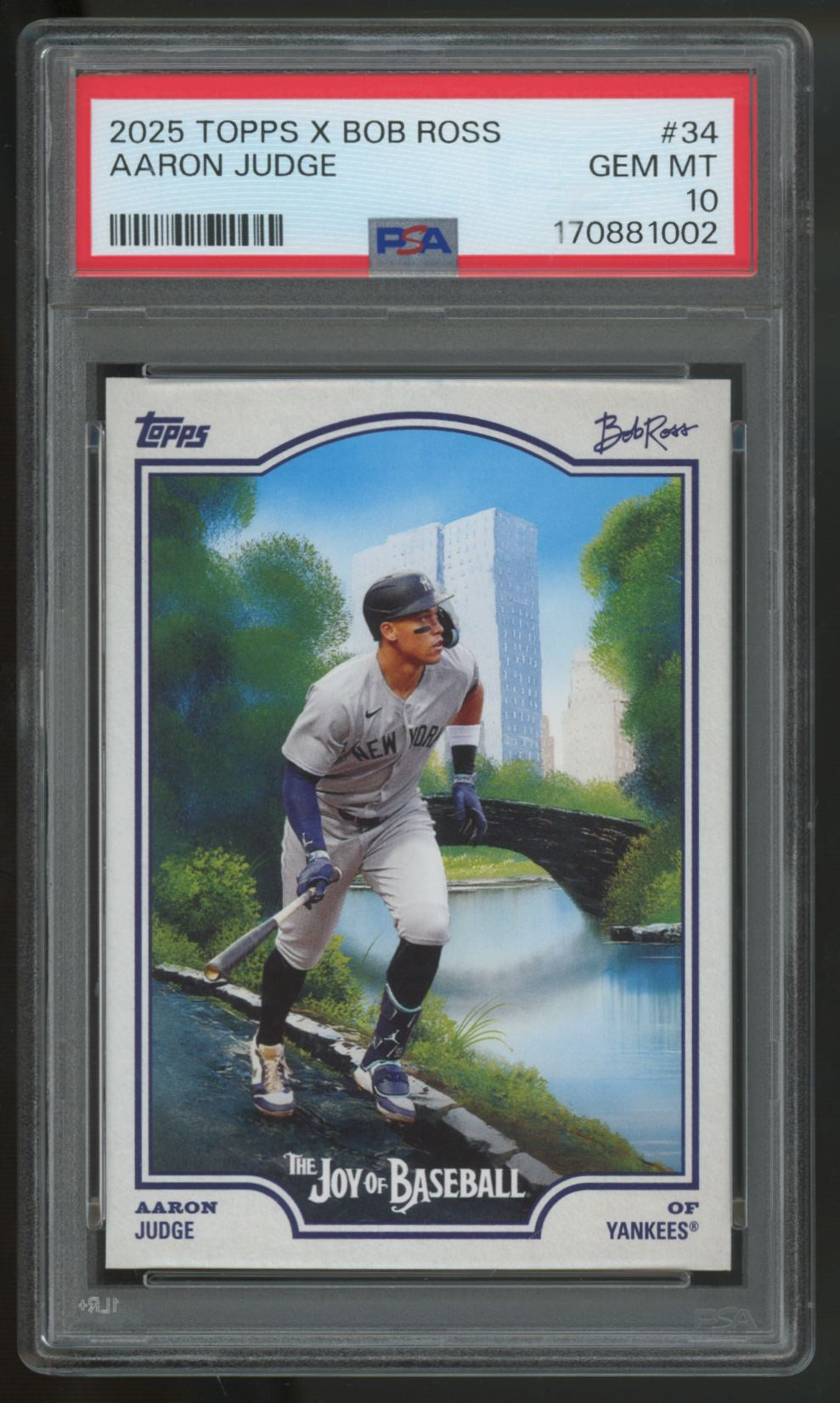 2025 Topps X Bob Ross Aaron Judge #34 PSA 10 *002
