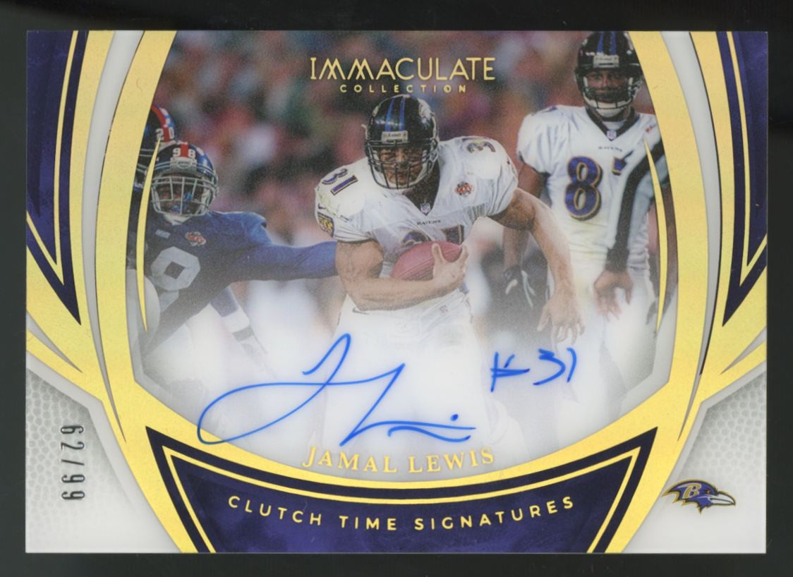 2025 Panini Immaculate Jamal Lewis Clutch Time Auto /99 #CTS-JLS