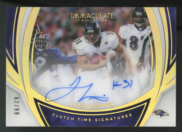 2025 Panini Immaculate Jamal Lewis Clutch Time Auto /99 #CTS-JLS