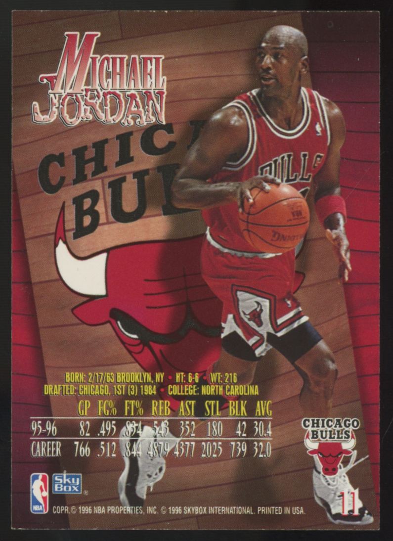 1995-96 Skybox Z-Force Michael Jordan #11