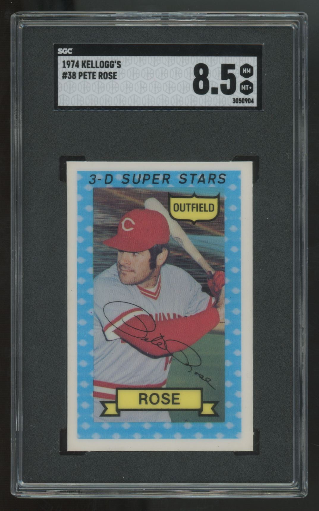 1974 Kellogg's Pete Rose 3-D Super Stars #38 SGC 8.5