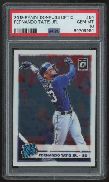 2019 Donruss Optic Fernando Tatis Jr. RC Rated Rookie #84 PSA 10