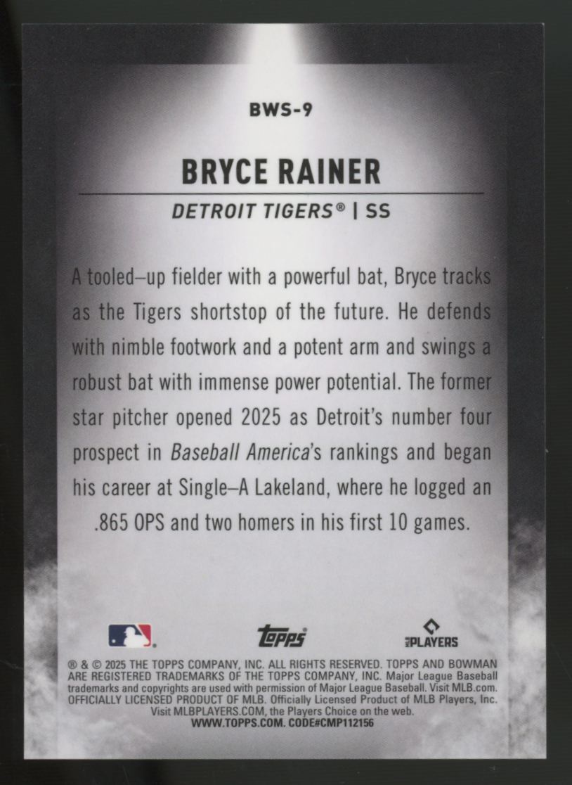 2025 Bowman Chrome Bryce Rainer Prospect Spotlights #BWS-9