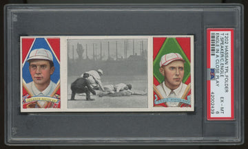 1912 T202 Hassan Triple Folder Tris Speaker Clyde Engle PSA 6