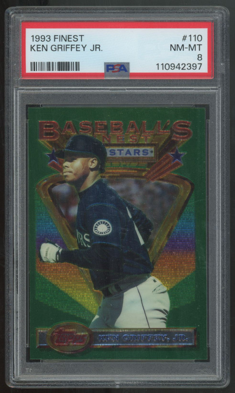 1993 Topps Finest Ken Griffey Jr. Finest Stars #110 PSA 8