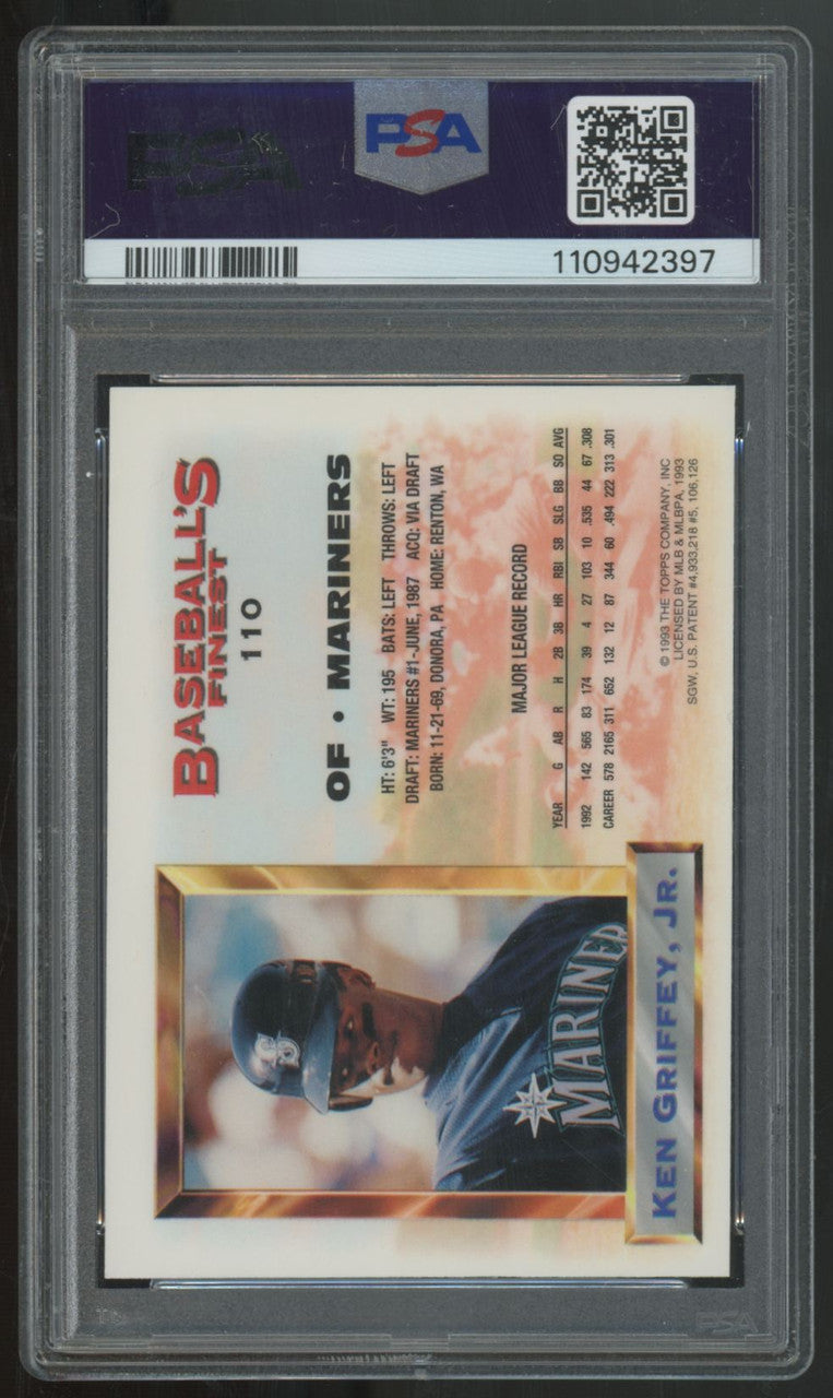 1993 Topps Finest Ken Griffey Jr. Finest Stars #110 PSA 8