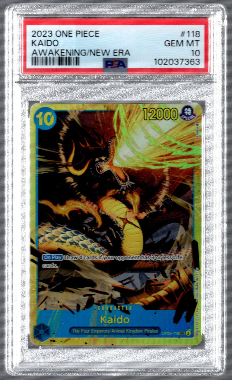 2023 One Piece Kaido Awakening of a New Era Secret #118 PSA 10