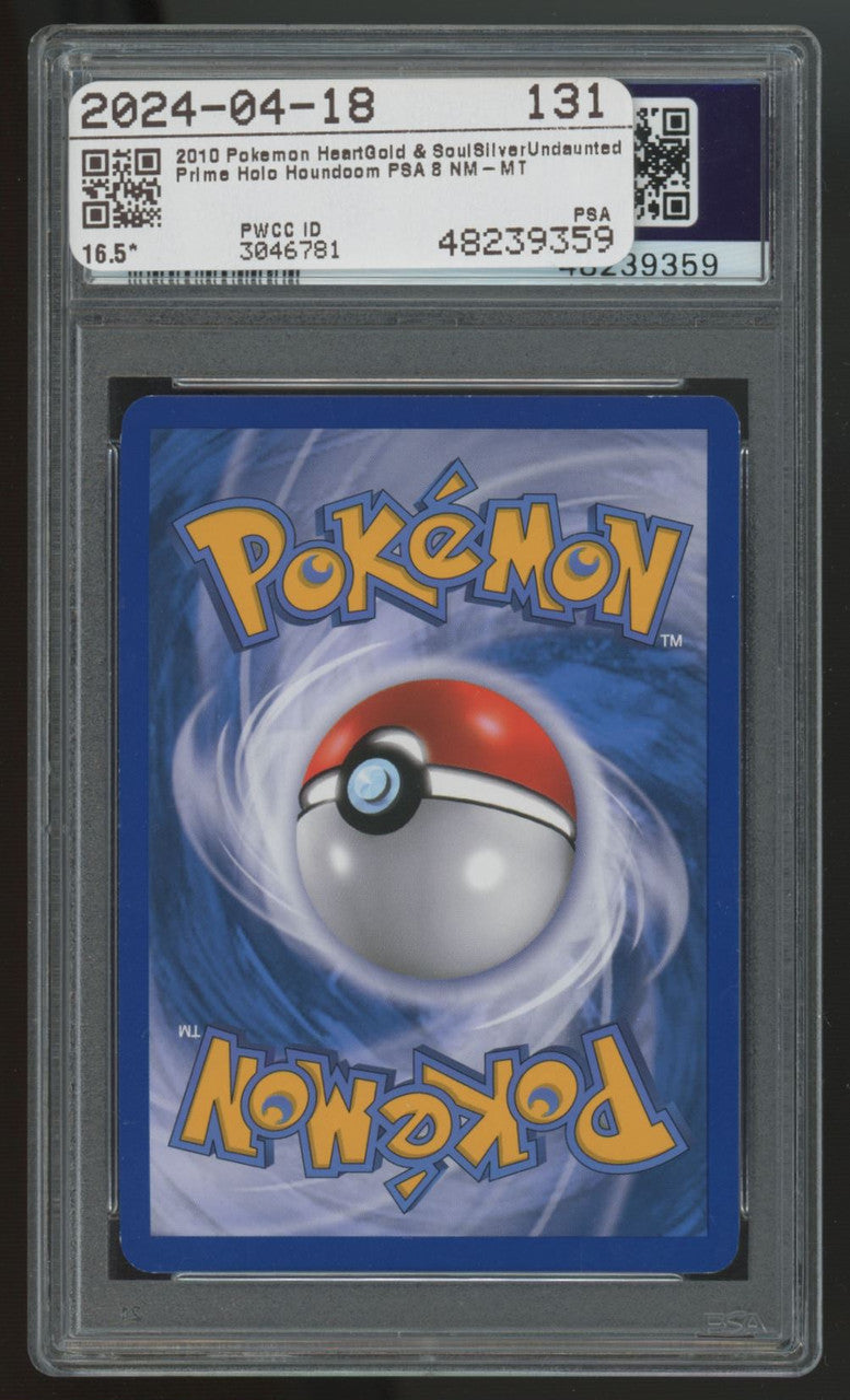 2010 Pokemon Houndoom HG & SS Undaunted Holo #82 PSA 8