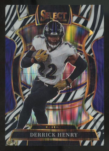 2025 Panini Select Derrick Henry Concourse Zebra Shock Prizm SSP #60