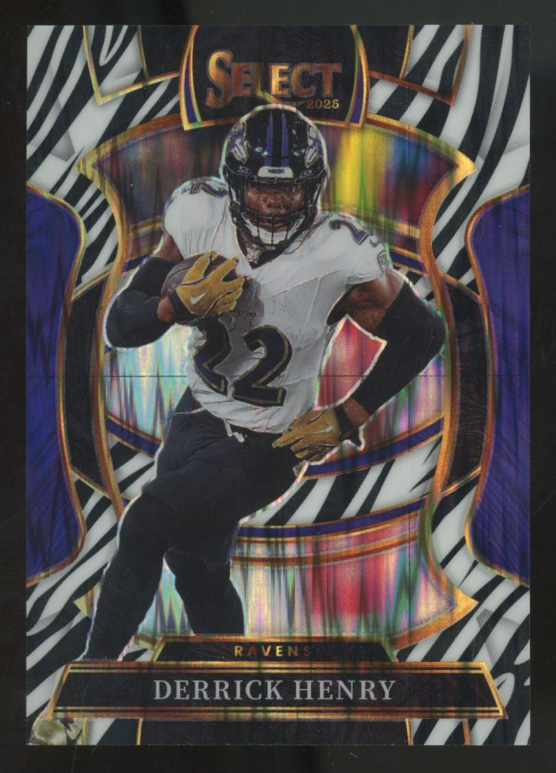 2025 Panini Select Derrick Henry Concourse Zebra Shock Prizm SSP #60