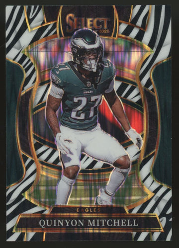 2025 Panini Select Quinyon Mitchell Concourse Zebra Shock Prizm SSP #92