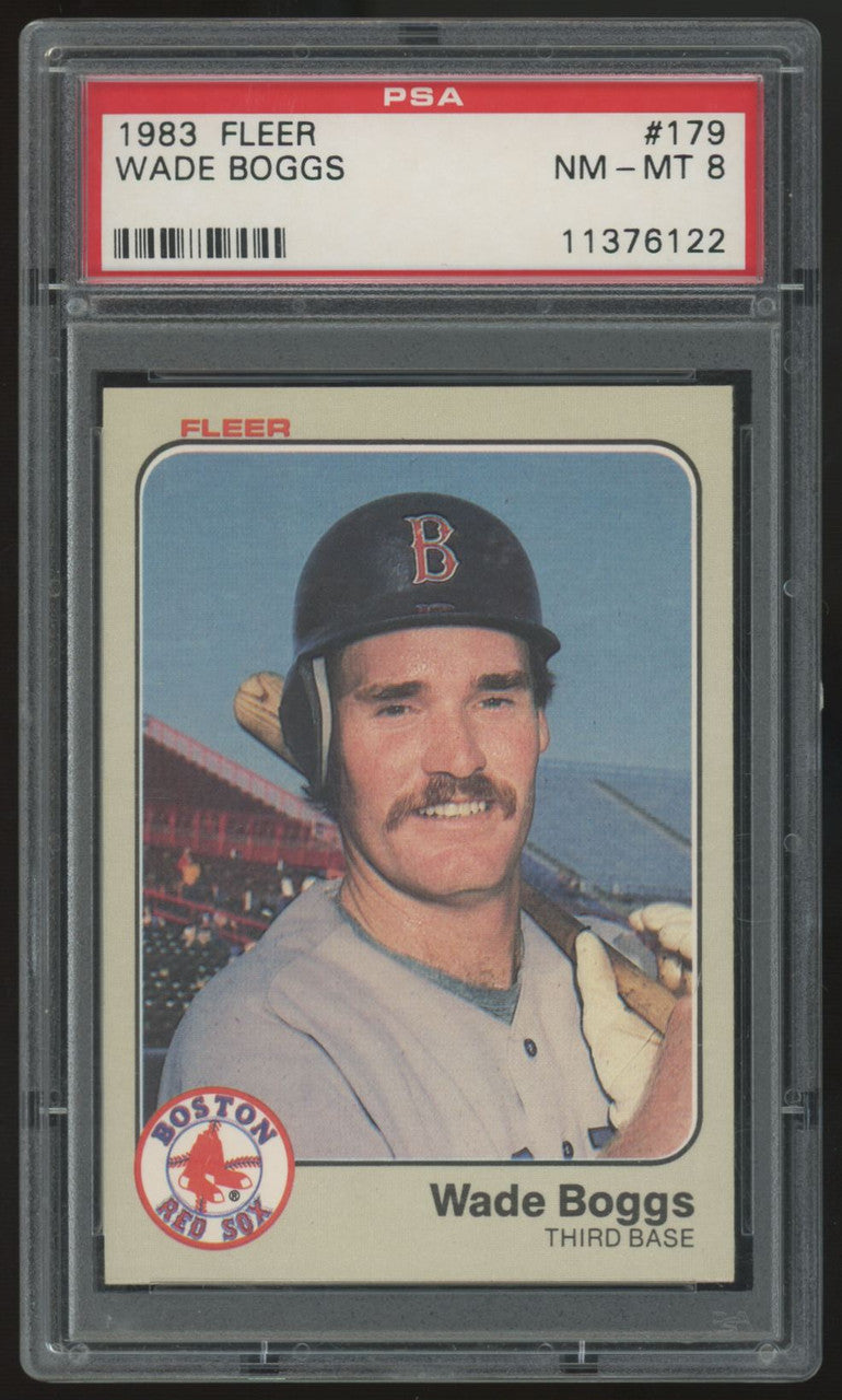 1983 Fleer Wade Boggs RC #179 PSA 8