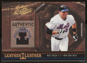 2004 Donruss Baseball Mike Piazza Leather & Lumber Relic /25 #LEL-37