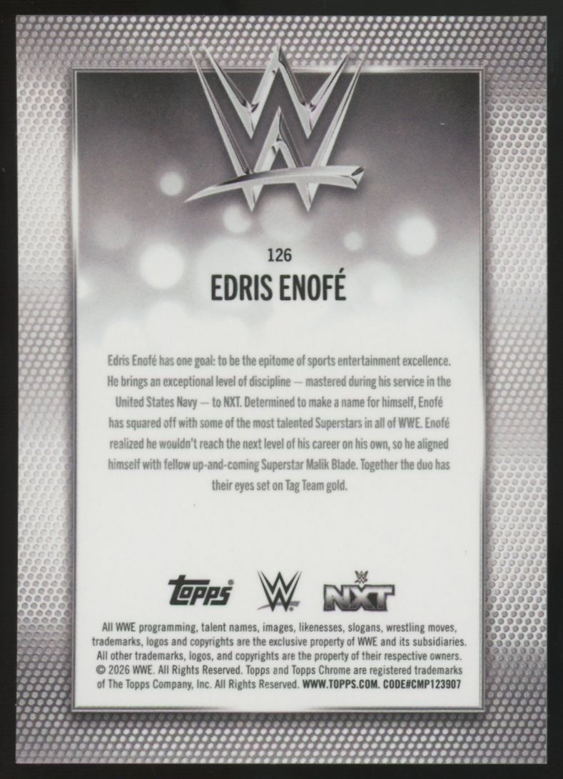 2026 Topps Chrome WWE Edris Enofe FrozenFractor /0 #126