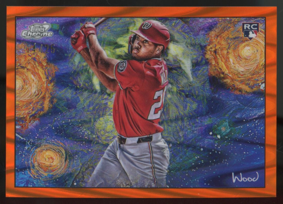 2025 Topps Chrome Cosmic James Wood RC Stars In The Night Orange Galactic /25