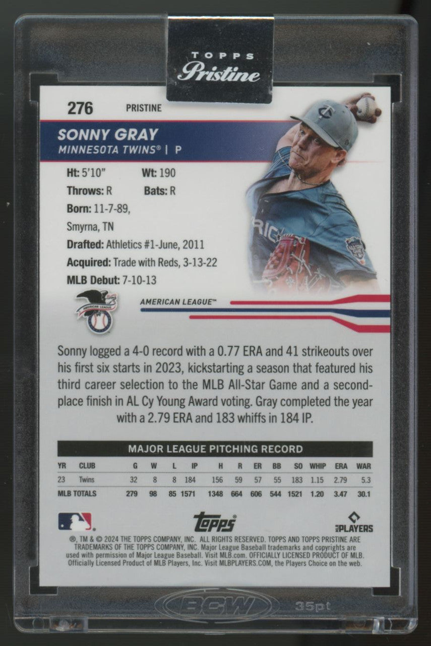 2024 Topps Pristine Sonny Gray Pink /15 #276