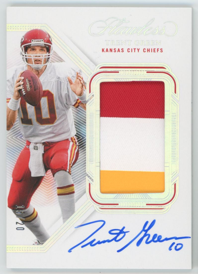 2023 Panini Flawless Trent Green Silver Patch Auto /20 #PA-TGR