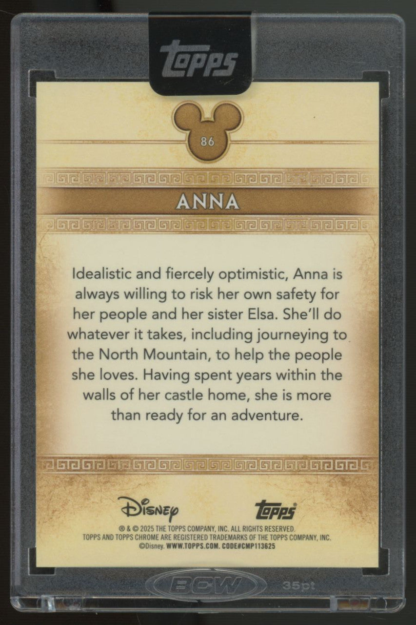 2025 Topps Disney Mint Anna Silver Wave Refractor /50 #86