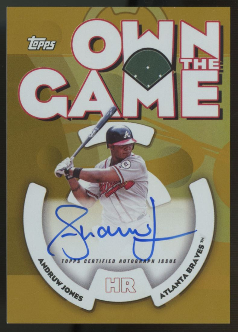 2024 Topps Archives Andruw Jones 2006 Own The Game Gold Foilboard Auto /50