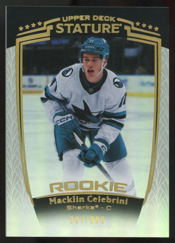 2024-25 Upper Deck Stature Macklin Celebrini RC /999 #31