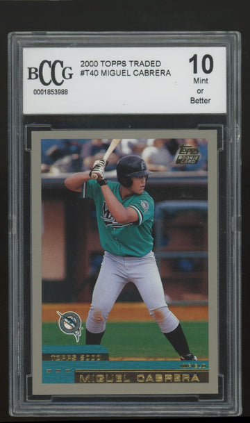 2000 Topps Traded Miguel Cabrera RC #T40 BCCG 10