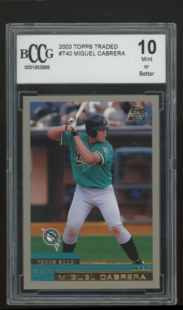 2000 Topps Traded Miguel Cabrera RC #T40 BCCG 10