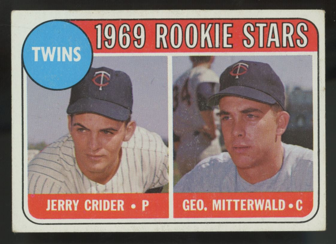 1969 Topps Crider/Mitterwald RC Rookie Stars White Letters #491 VG/EX
