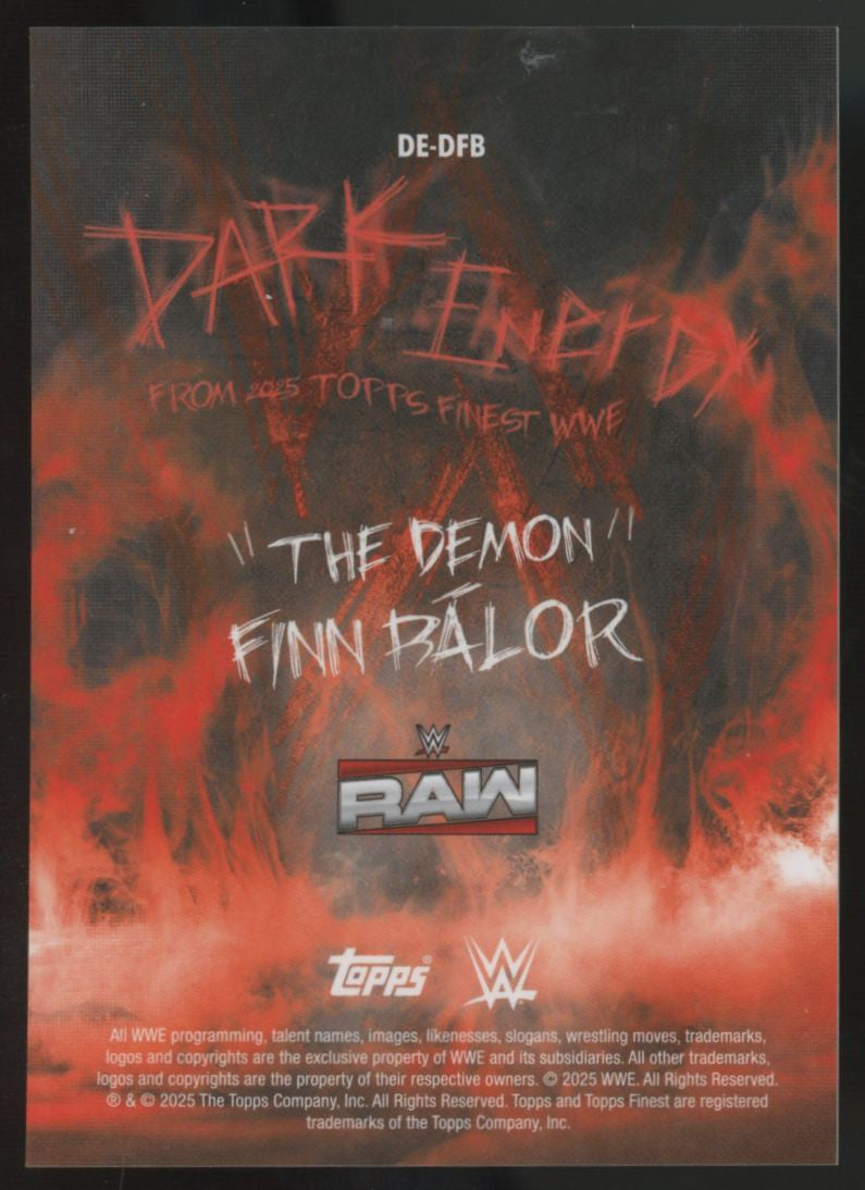 2025 Topps Finest "The Demon" Finn Balor Dark Energy SSP #DE-DFB