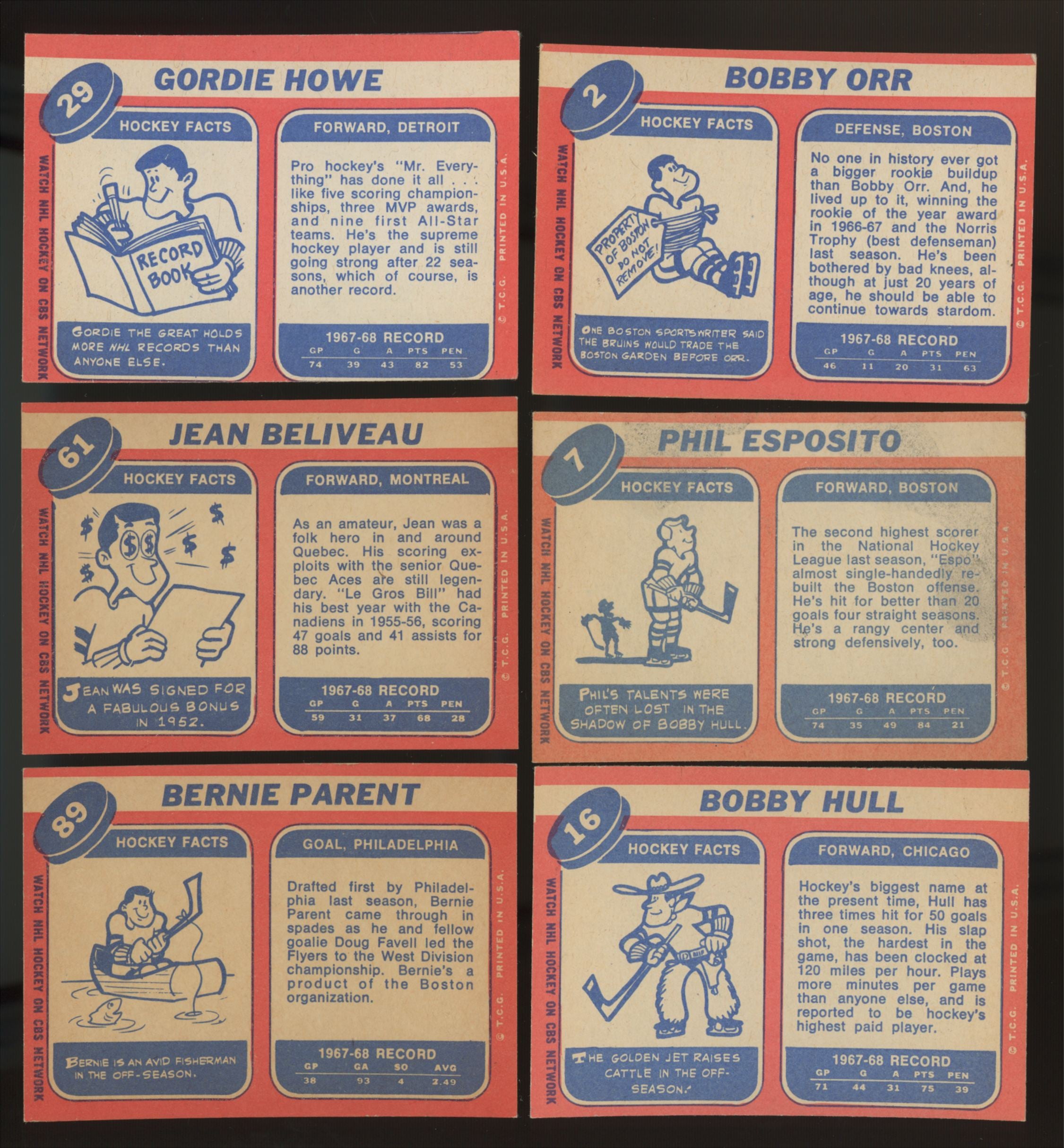 1968/69 Topps Hockey Complete Set (132) VG/EX-EX/MT