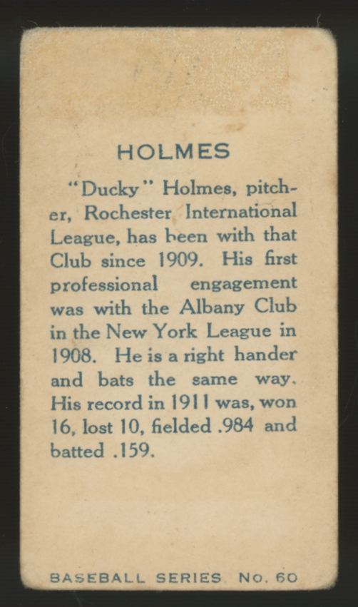 1912 C46 Imperial James S. "Ducky" Holmes #60 Good