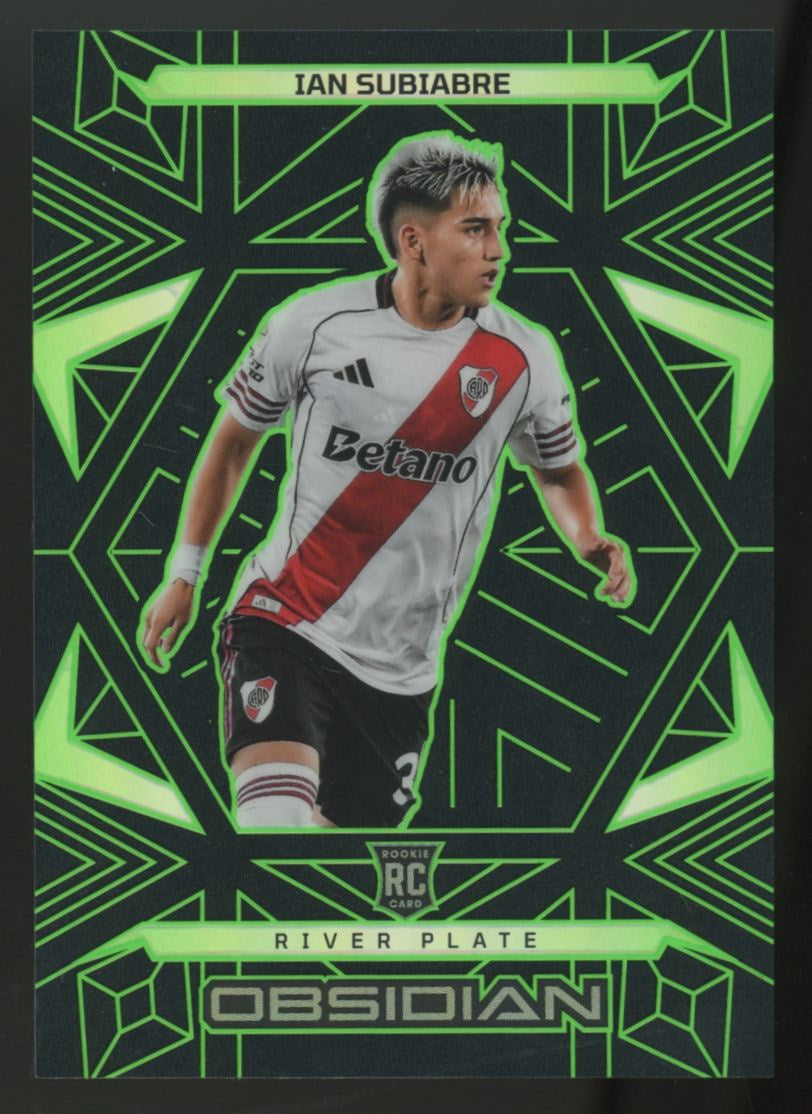 2025-26 Panini Obsidian Ian Subiabre RC Electric Etch Green /5 #167