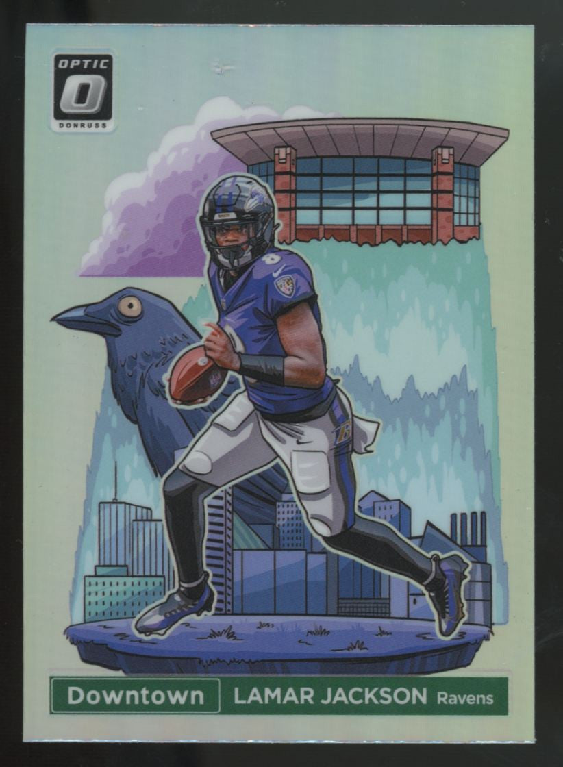 2024 Panini Donruss Optic Lamar Jackson Downtown SSP #1