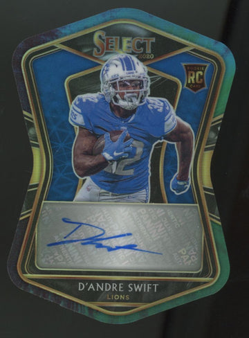 2020 Panini Select D'Andre Swift RC Tie-Dye Die-Cut Auto /25 #RS-DAS